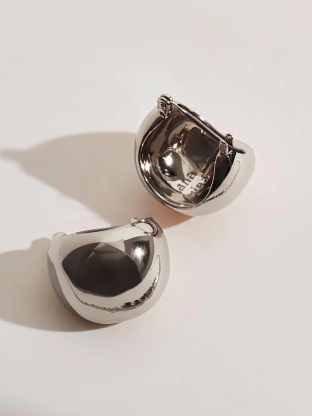 Silver Jeans Abby Rounded Hoop Earrings in Silver